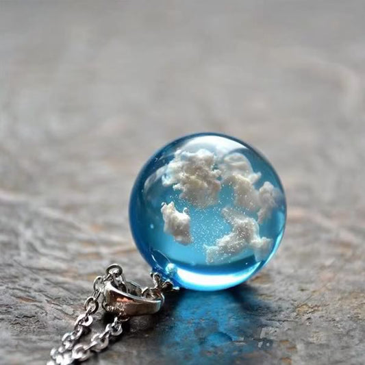 Blue Sky – Colier Elegant Inspirat de Frumusețea Cerului Senin, 49 cm + 5 cm Prelungire